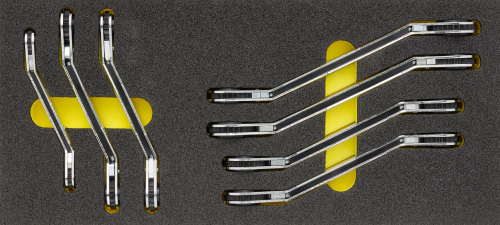 ELORA OMS-29 Ratchet Ring Spanner Set, bent, 7-pcs. 
