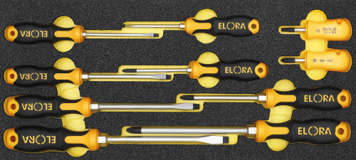 ELORA OMS-6 QUATROLIT® 2C-Screwdriver-Set, 10-pcs. 