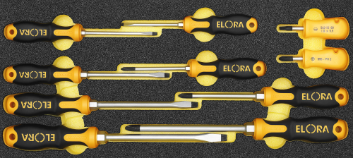 ELORA OMS-7 QUATROLIT® 2-Component-Screwdriver-Set, 10-pcs. 