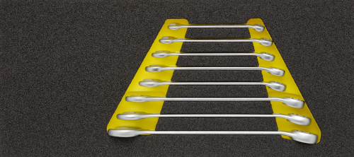 ELORA OMS-9 Combination Spanner Set, bent, 8-pcs. 