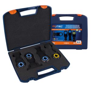 Juego de multiherramientas Starlock para madera y metal, en estuche de plástico, 4 piezas , ROTEC 519.9000