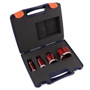 Diamond tile hole saw set, M14, PREMIUM in plastic case , ROTEC 757.9050