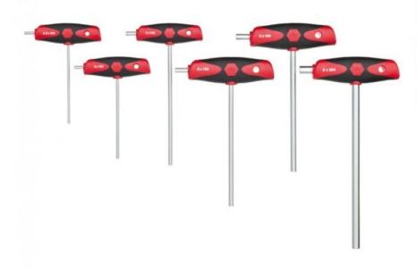 Wiha 334 Sechskant-Stiftschlüsselsatz, Quergriff, mit ComfortGrip, 6-teilig 