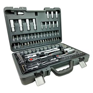 TOOLOVA 4060085 Superlock Stecknusskasten mit 1/2" + 1/4" Ratsche, set SRT3, 94-teilig 