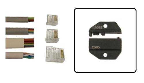TOOLOVA 4070065 Juego de moldes de engarce  para la herramienta de engarce TF PLUS - para los conectores WE no apantallados WE6-A 