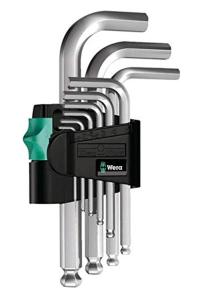 Wera 05133163001 950/9 Hex-Plus 3 L-key set, metric, chrome-plated, 9 pieces 