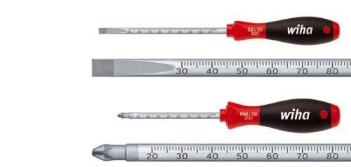 Wiha 3021S2 SoftFinish Schlitz+Phillips Schraubendrehersatz mit Skala, 2-tlg. 