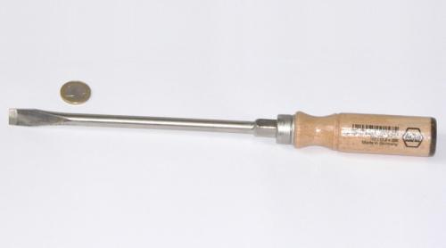 Wiha 162 Schlitz-Schraubendreher mit Holzgriff, Lederkappe, 12x200 