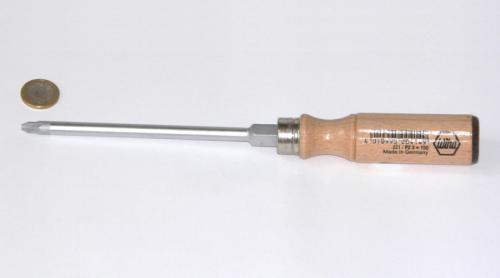 Wiha 221 Pozidriv-Schraubendreher mit Holzgriff PZ3x150 