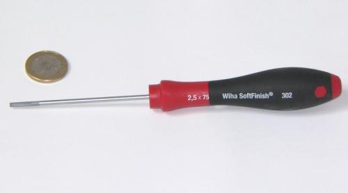 Wiha 302 SoftFinish® 302 Schlitz-Schraubendreher 2,5x75 