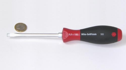 Wiha 308 SoftFinish Schlitz-Schraubendreher SC5,5x100 