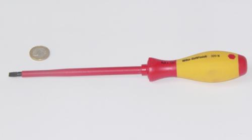 Wiha 320N SoftFinish® VDE-Schlitz-Schraubendreher 6,5x150 