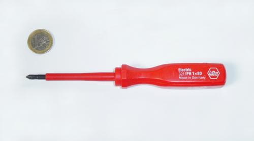 Wiha 321 Vierkant electric Phillips-Schraubendreher PH1x80 