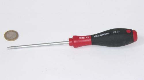 Wiha 362 SoftFinish TORX-Schraubendreher mit Bohrung TRBO25x100 