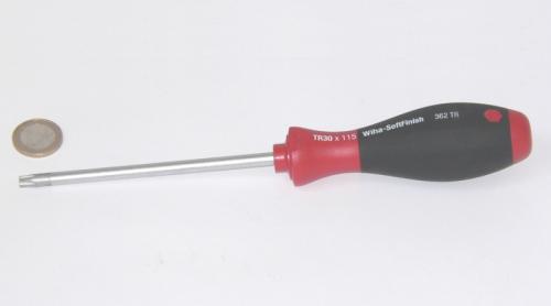 Wiha 362 SoftFinish TORX-Schraubendreher mit Bohrung TRBO30x115 