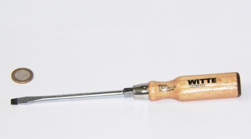 Witte 96504 WITTE 96504 Schlitz-Schraubendreher mit Holzgriff 1,0x7,0x125 
