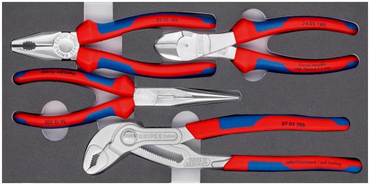 Set of pliers in a foam tray 