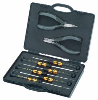 Case for Electronics Pliers with tools for work on electronic components 