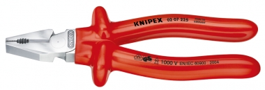 High Leverage Combination Pliers with dipped insulation, VDE-tested chrome plated 