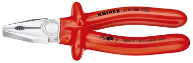 Combination Pliers with dipped insulation, VDE-tested chrome plated 