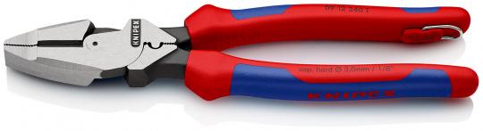 Kraft-Kombizange "Lineman's Pliers" amerikanisches Modell mit schlanken Mehrkomponenten-Hüllen, mit integrierter Befestigungsöse zum Anbringen einer A 