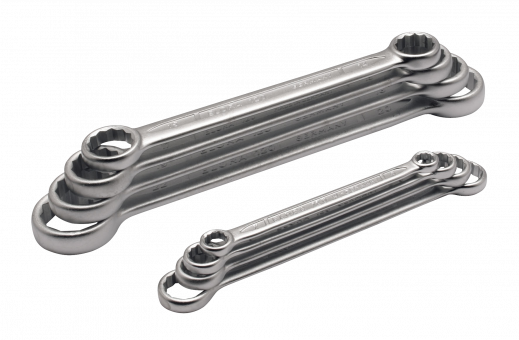 Double-Ended Ring Spanner Sets, straight, metric 