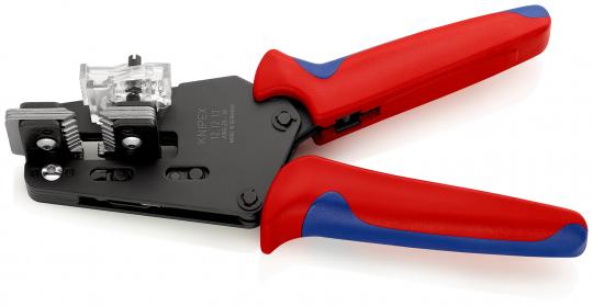 Präzisions-Abisolierzange mit Formmessern mit Mehrkomponenten-Hüllen brüniert 195 mm KNIPEX121213