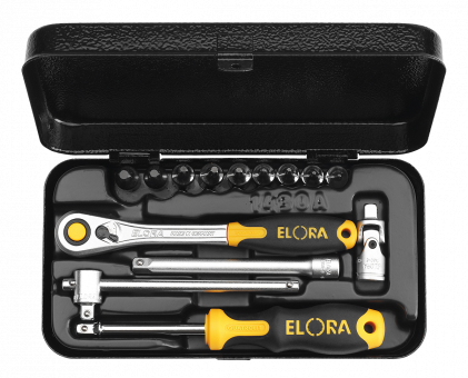 Socket Set 1/4", Inside TORX® safety screws, 14-pcs. 8-40, ELORA-1430-TTXU 