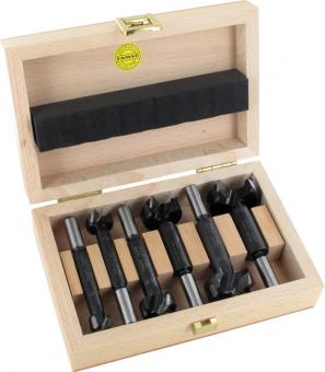 TCT-Cylinder Boring Bit, 5 pcs. Set in wooden case Ø 15, 20, 25, 30, 35 mm<br><br>SUPER-Cylinder Boring Bit, carbide-tipped, Precision, 5 pcs. 