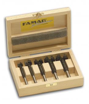 TCT-Bormax³, Forstner Bit, 6 pcs. Set in wooden case Ø 15, 20, 25, 30, 35, 40 mm<br><br>.508 Bormax³, 6 pcs. Set in wooden case. 