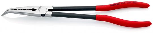 Montierzange mit Querprofilen mit Kunststoff überzogen schwarz atramentiert 280 mm 