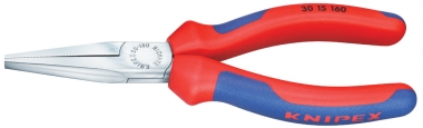 Long Nose Pliers with multi-component grips chrome plated 190 mm 