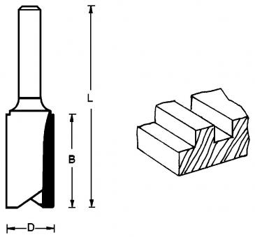 Nutfräser 6x19x51 