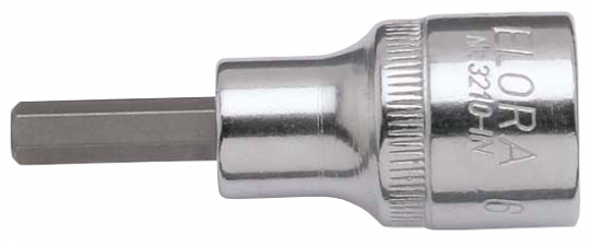 Screwdriver Socket 1/2", inside hexagon, ELORA-3210-IN 5 3210000052000