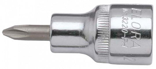 Screwdriver Socket 1/2", cross slot, ELORA-3220-PH 3 