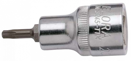 Screwdriver Socket 1/2", TORX® with bore hole, ELORA-3245-TTX 45 3245020451000