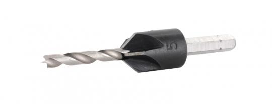 Drill Bit - Countersink Set, HSS, Ø 3 mm<br><br>Drill-Countersink-Set with bit shank, Ø=3mm 