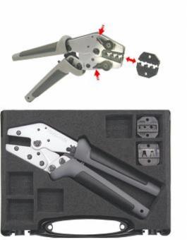 CT Solar F Plus, Crimpzange inkl. 2 Crimpeinsätze für MC3 und MC4 