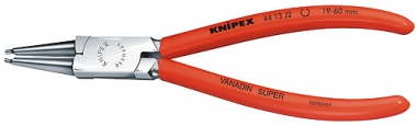 Alicate para arandelas para arandelas interiores en taladros recubiertos de plástico cromado 140 mm KNIPEX4413J1