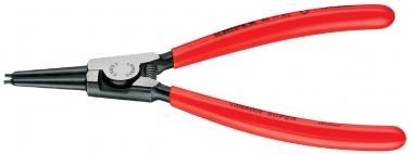 Alicate para arandelas para arandelas exteriores de ejes recubiertos de plástico negro atramentado 210 mm KNIPEX4611A3