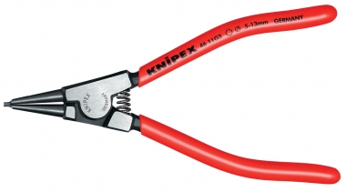 Alicate para arandelas para arandelas de sujeción en ejes recubiertos de plástico negro atramentado 140 mm KNIPEX4611G1