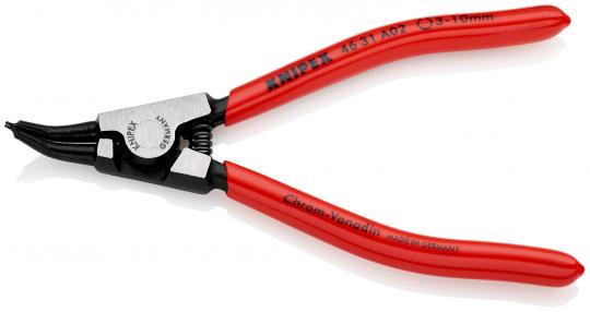 Circlip Pliers for external circlips on shafts 45° bent plastic coated black atramentized 130 mm 