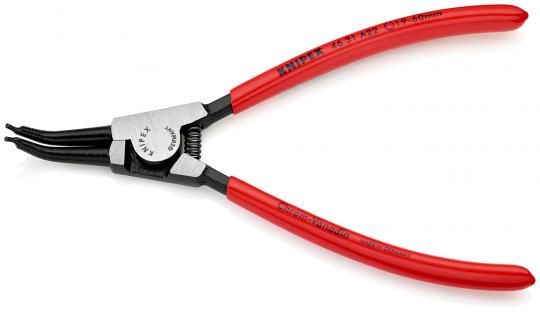 Circlip Pliers for external circlips on shafts 45° bent plastic coated black atramentized 185 mm 