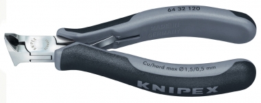 Alicates de corte frontal para electrónica ESD con fundas multicomponentes 120 mm 