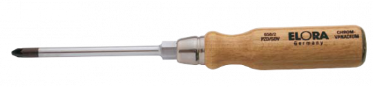 Screwdriver with wooden handle, supa-pozidriv, ELORA-658-PZ 4 