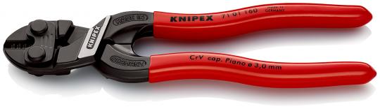 CoBolt® S Kompakt-Bolzenschneider mit Kunststoff überzogen schwarz atramentiert 160 mm KNIPEX7101160