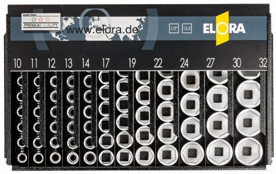 Socket display dispenser empty for 1/2" sockets, ELORA-770-LSP2L 