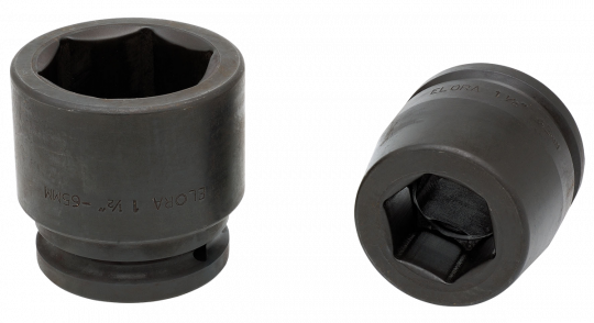 Impact Socket 1.1/2", hexagon, ELORA-793-85 mm 0793000855100