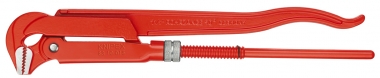 Pipe Wrench 90° red powder-coated 