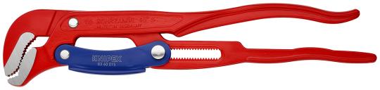 Pipe Wrench S-Type with fast adjustment red powder-coated 